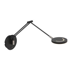Verstelbare zwarte wandlamp | dimmer | 2200 – 3000 Kelvin