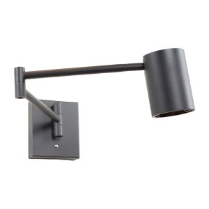 Verstelbare zwenk wandlamp zwart | Picchio – led