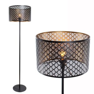 Vloerlamp | serie Laser | 40 cm | E27 grote fitting | decoratief | zwart goud