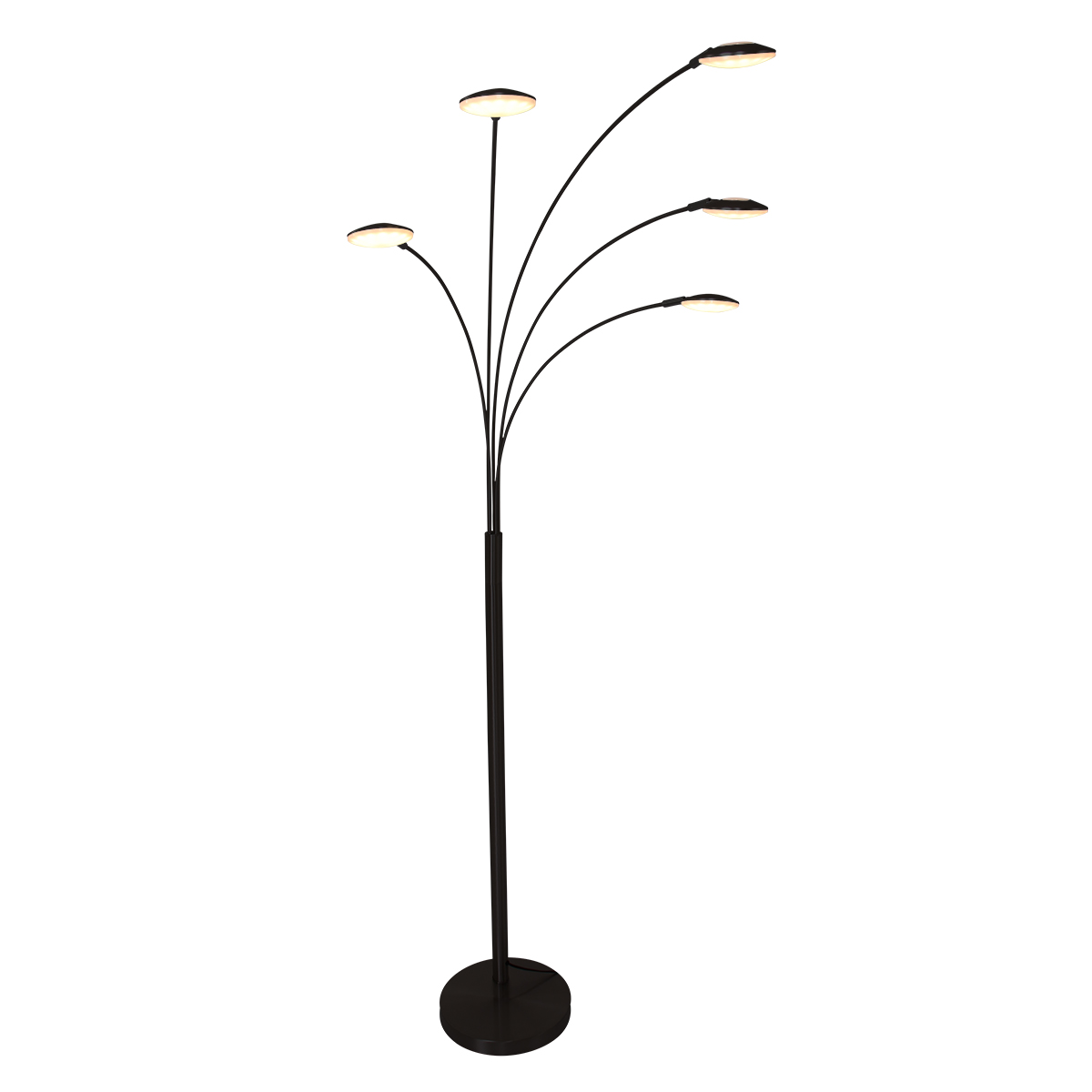 Vloerlamp Synna 5 lichts Zwart