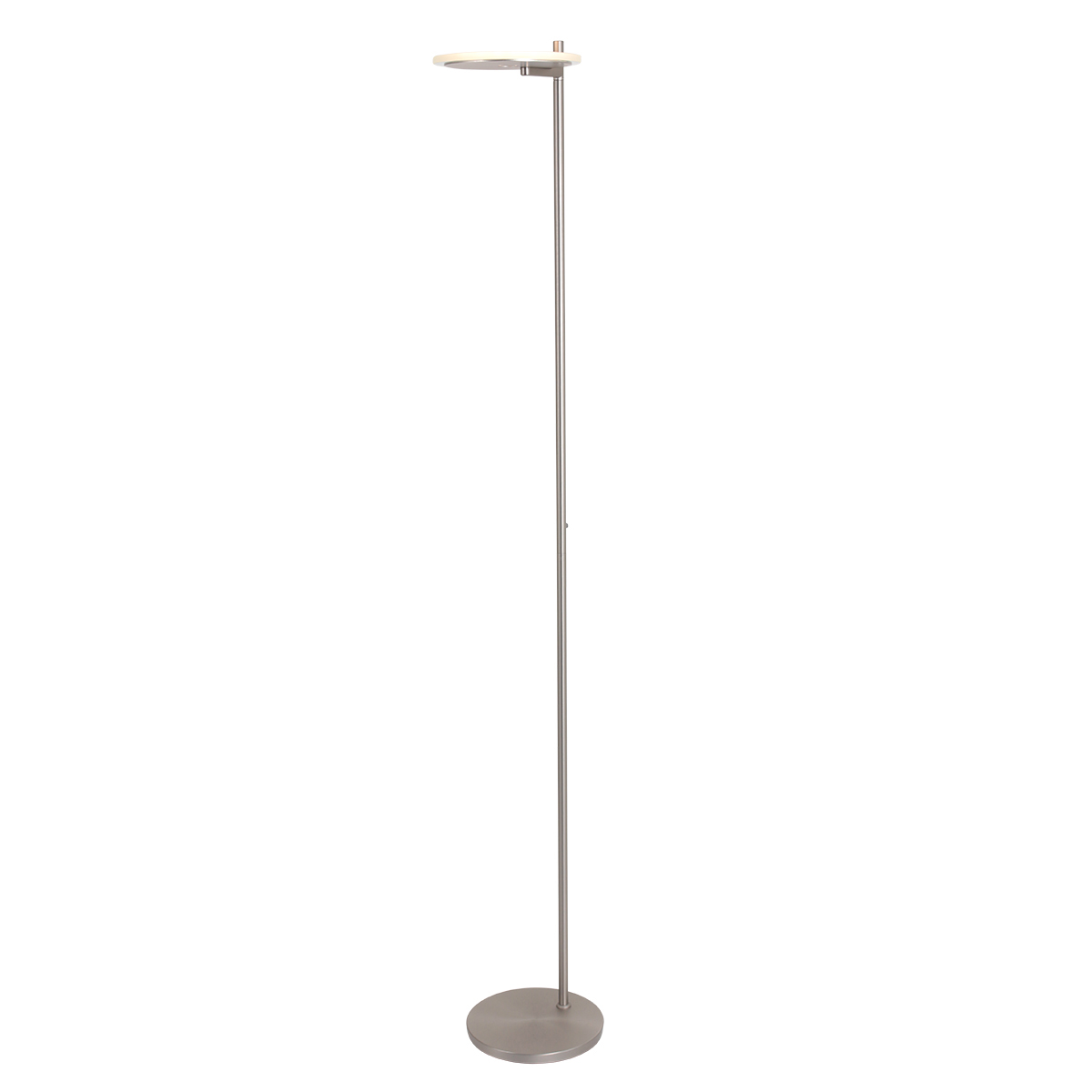 Vloerlamp uplight staal met helder glas