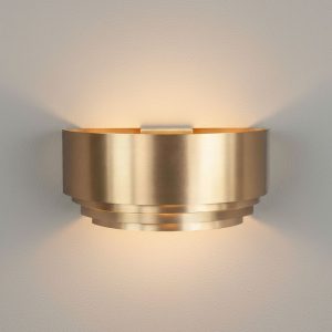 Wandlamp Elena Messing – Tijdloze wandlamp met warme gloed en luxe uitstraling