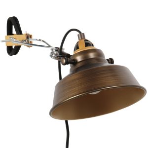 Wandlamp | Nové | 1.8 cm | E27 | brons bruin goud