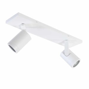 Plafondspot | Halospots wit | 2 lichts | GU10 | modern | wit