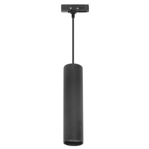 Zwarte hangspot voor spanningsrail | cilindervorm | modern | GU10